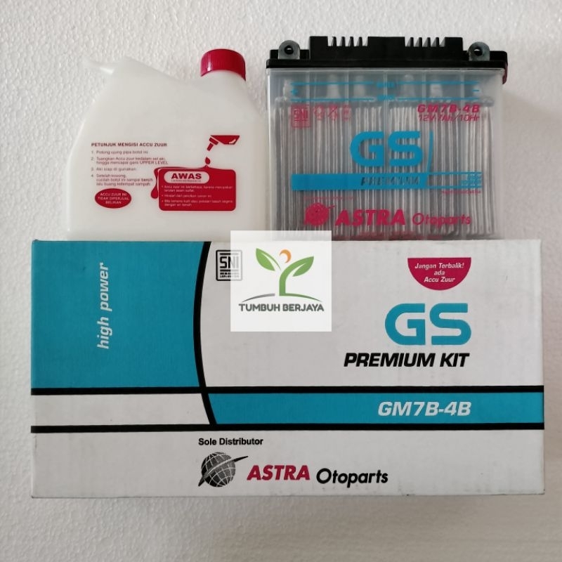 Aki GS Premium Kit GM7B-4B Honda Tiger Yamaha Scorpio Nouvo