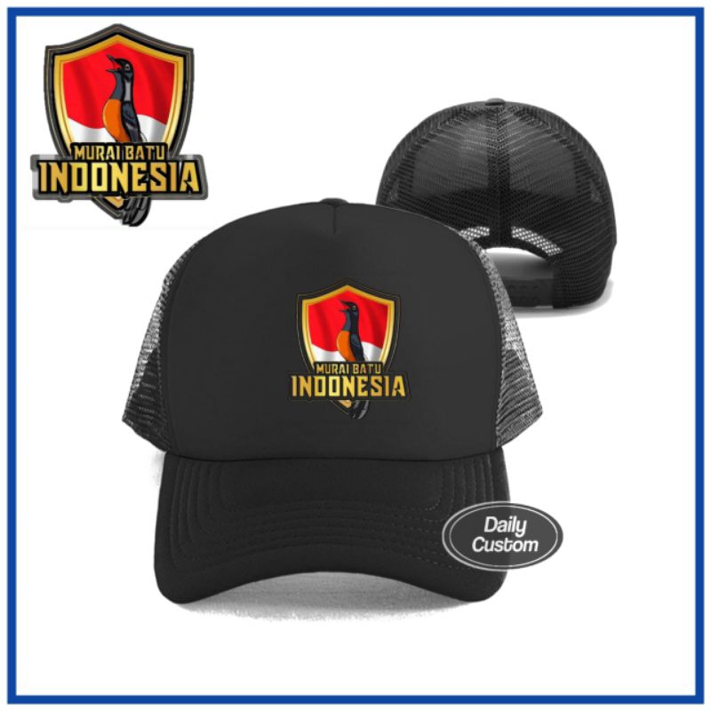 Topi Jaring Premium/Topi Trucker Pria Wanita Kicau Mania Murai Batu Indonesia Komunitas Murai
