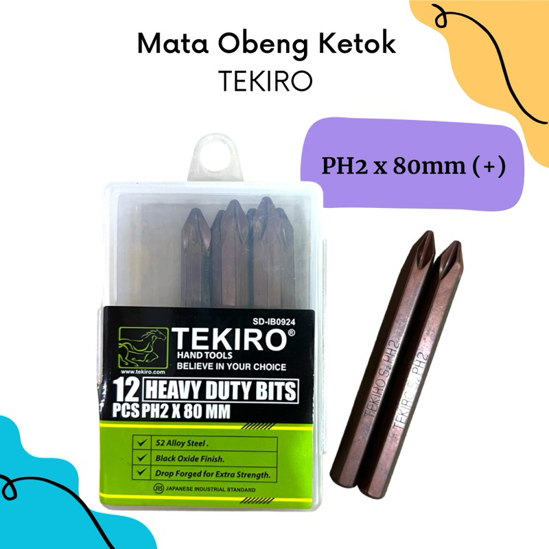 Tekiro Mata Obeng Ketok PH2 Plus | Tekiro Mata Obeng Ketok Satuan | Mata Obeng Ketok S2 | Mata Obeng