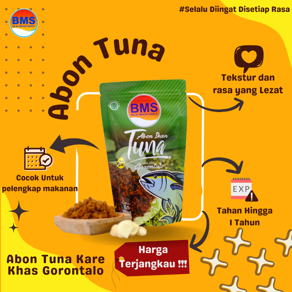 

Bilal Mekar Snack - Abon Ikan Tuna Kare Khas Gorontalo 100gr