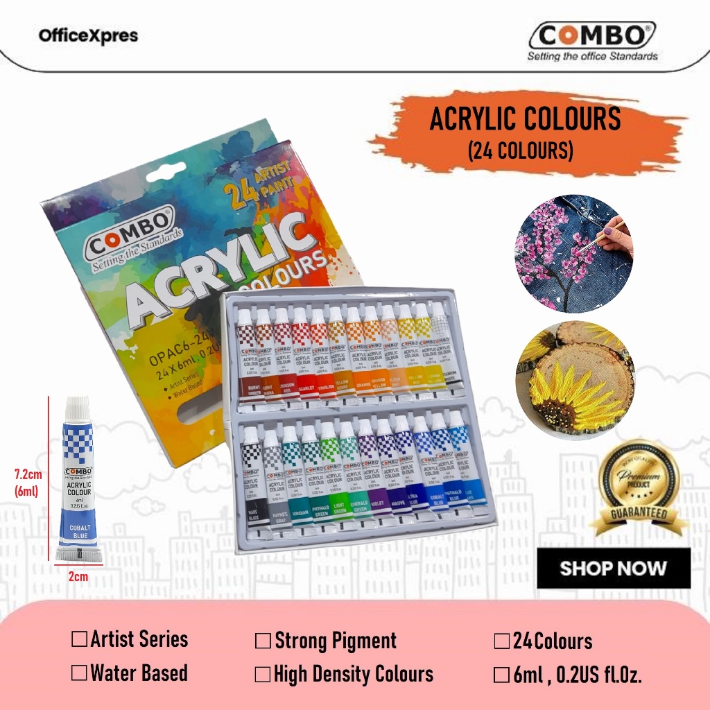 

Cat Akrilik 24 Warna , 18 Warna , 12 Warna / Acrylic Colours Painting / Cat Lukis Akrilik