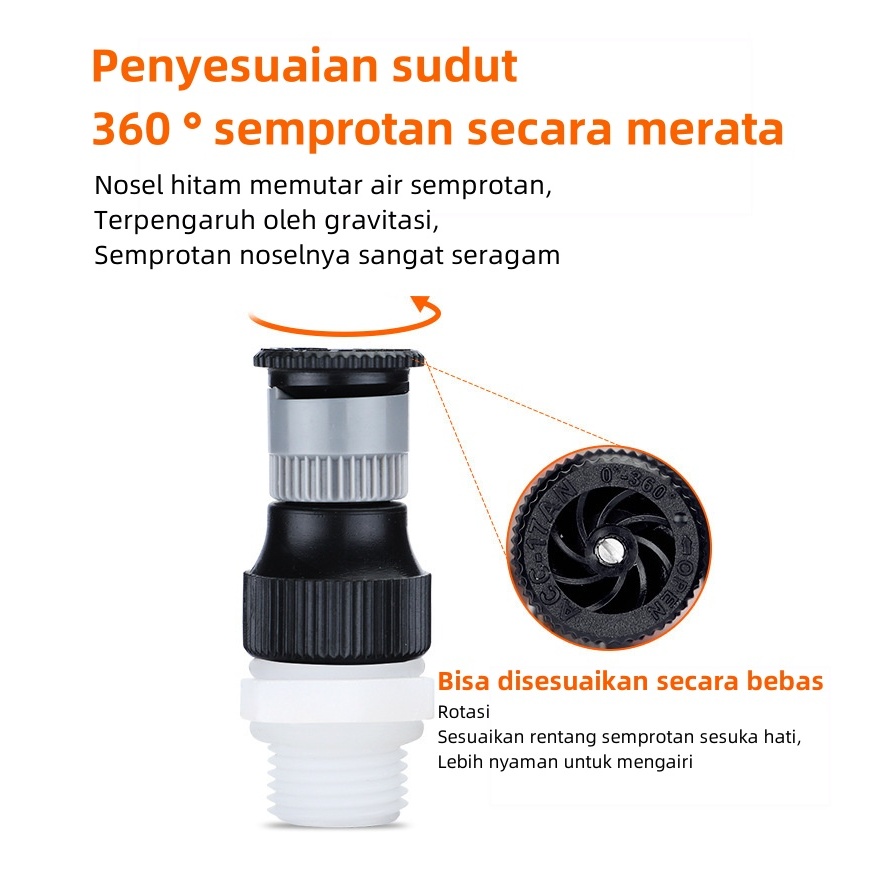 360-Degree Water Sprinkler, Buried Sprinkler Head 4 Points, Garden Irrigation Sprinkler Head