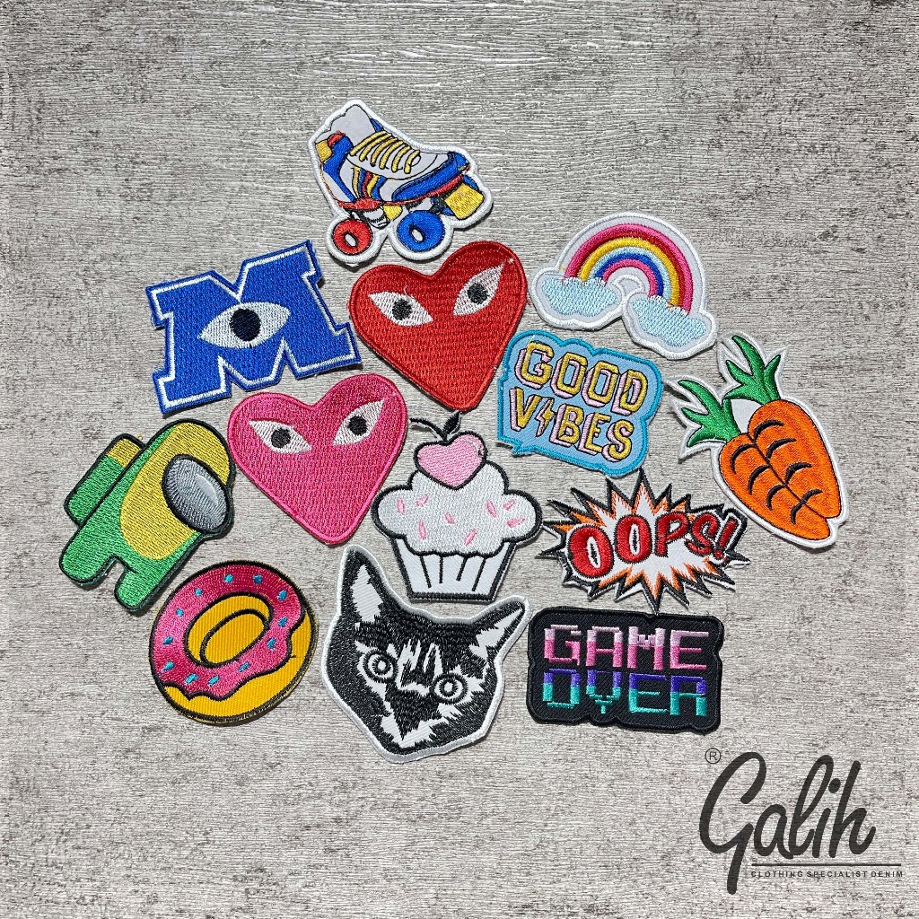 PATCH BORDIR JAHIT/PATCH EMBLEM PATCH KARAKTER AKSESORIS TAMBAHAN BACK PATCH