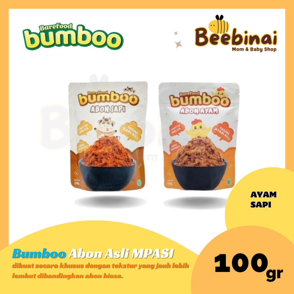 

Beebinai - BUMBOO Abon Ayam dan Sapi Asli MPASI Anak NO MSG 100gr