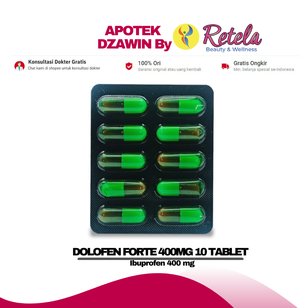 DOLOFEN FORTE 400MG 10 TABLET ( Ibuprofen 400 mg )