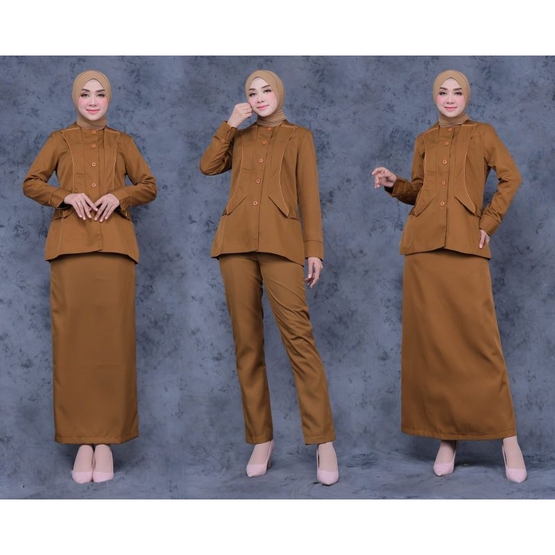 blazer wanita seragam dinas Pemda baju Pemda seragam khaki seragam Asn pemda