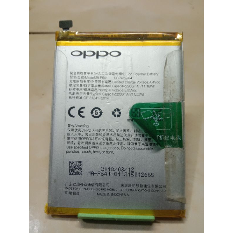 Baterai Oppo A71 original BLP 641
