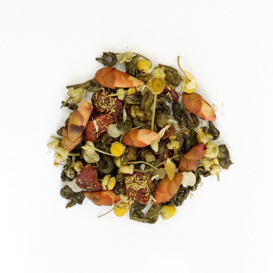 

Artisan Tea - Echo - Teh Hijau Aroma Anggur Dengan Peach, Chamomile, Bunga Peach, Cranberry