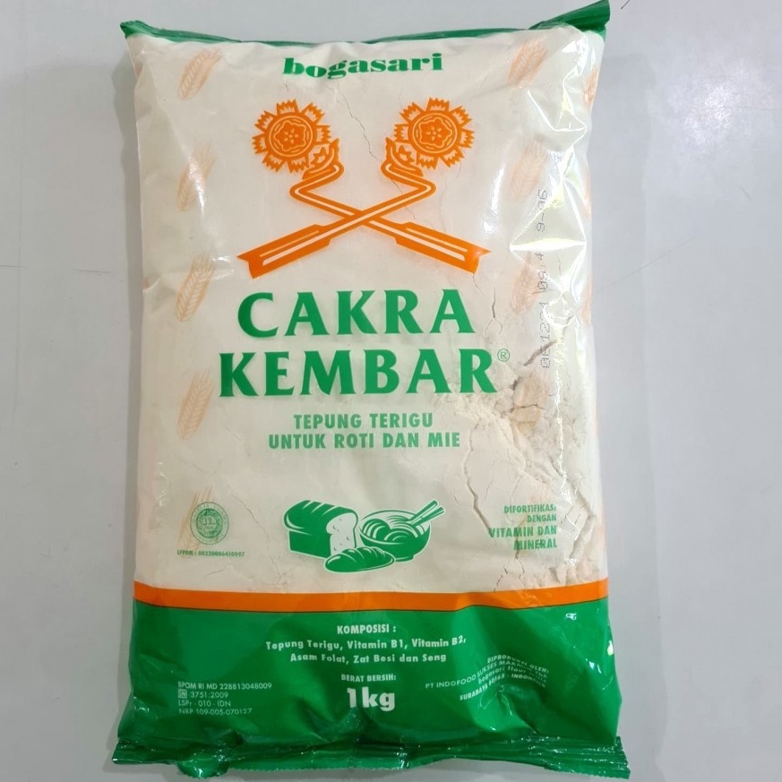

Tepung Terigu CAKRA KEMBAR 1Kg [ Protein Tinggi ] Model #Terbaru (⌒