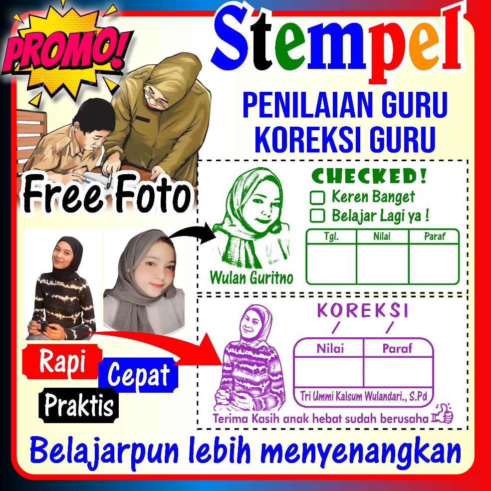 

[PBI95] STEMPEL REWARD MURAH / CETAK STEMPEL CHECKED PENILAIAN GURU TK SD PAUD ANAK / STEMPEL NILAI GURU CHECKED / STEMPEL 8c9gd