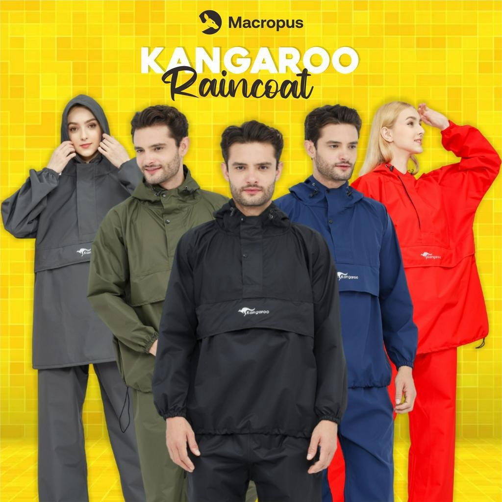 KANGAROO RAINCOAT Jas Hujan Kangguru Anti Tembus Premium Original Mantel Pria Dewasa Kanguru Jas Huj