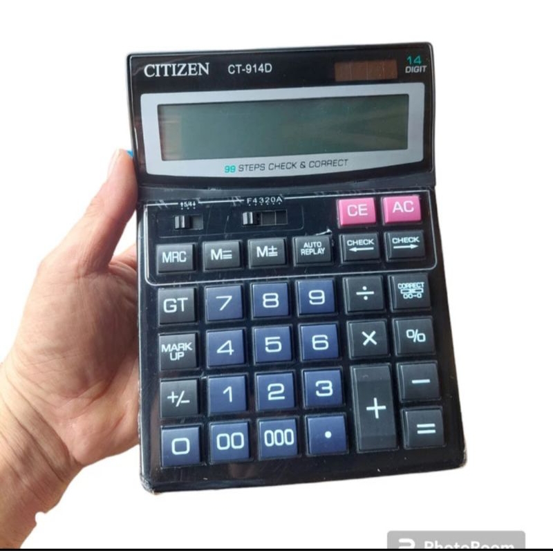 

Kalkulator Dagang merk Citizen ct 914D 14 digit BIG LAYAR