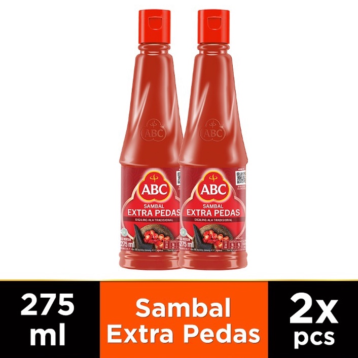 

[Produk QD45] ABC Saus Sambal Extra Pedas 275 ml - Twin Pack Readystock ⌒ )