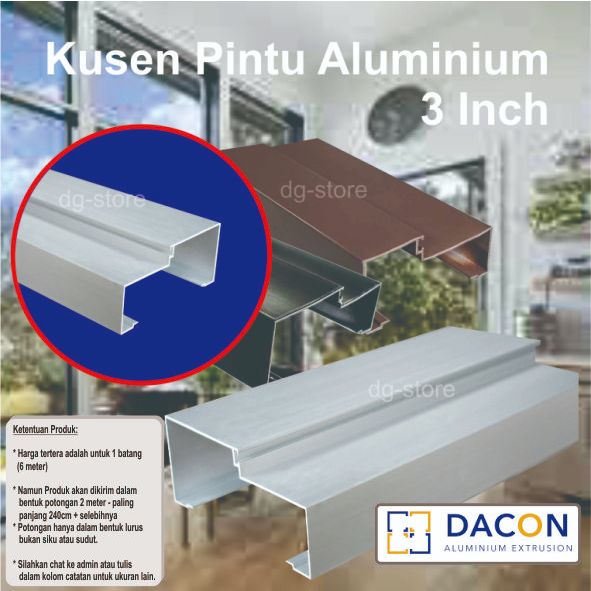 Bahan Kusen Untuk Pintu Aluminium Model  Door Jamb 4 Inch Dan 3 Inchi