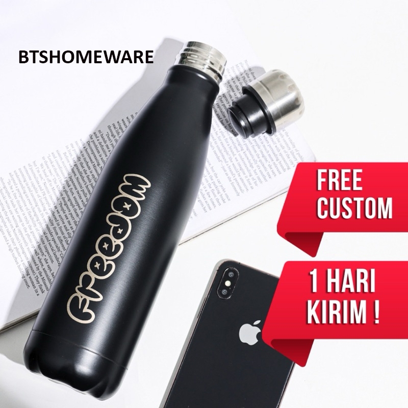 Tumbler Minum Custom Bowling Termos Minum Nama Logo Botol Stainless Air Panas Dingin Aesthetic Souve