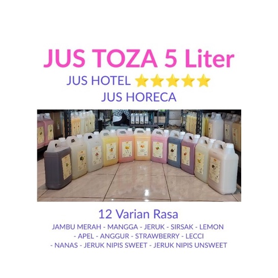 

[Produk OL90] Jus TOZA 5 Liter Aneka Rasa Terlarisss ¯