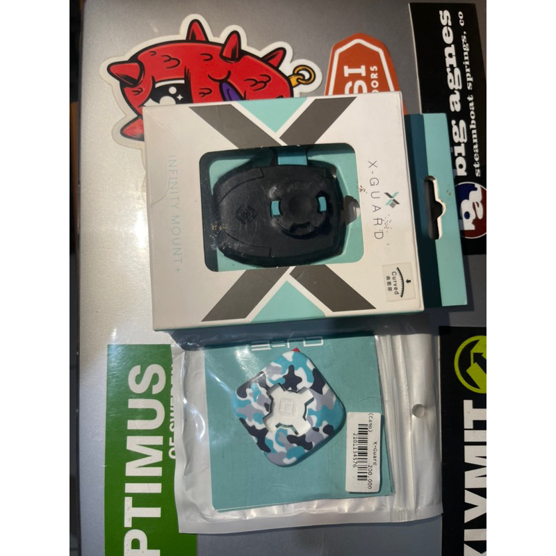 X guard infinity mount Curved + Adapter  Camo Blue