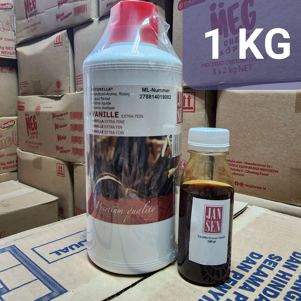 

JANSEN Vanilla Extract 1KG Fine Perisa Vanila pasta cair Premium 1 KG Seller )V