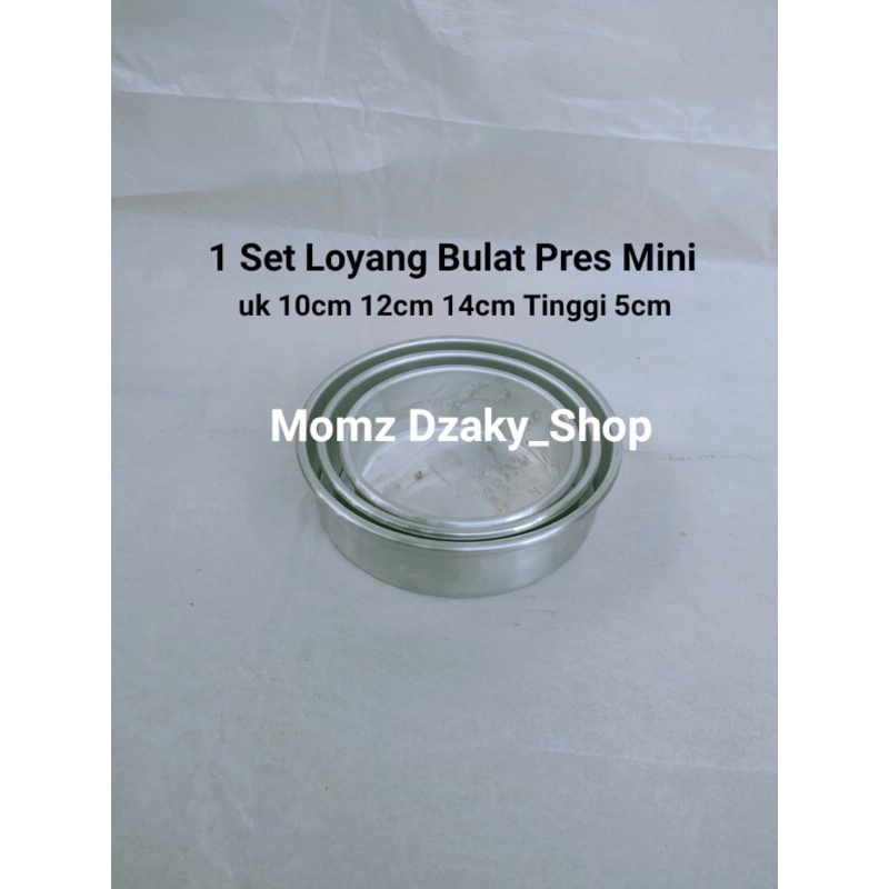 Loyang Bulat Pres Mini Alumunium Cetakan Kue Bolu Mini Chesee Cake Anti Lengket