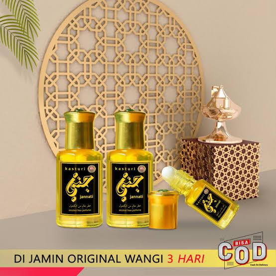 (BAYAR DITEMPAT) Minyak Kasturi Asli 100% - Parfum Kasturi Jannati non alkohol