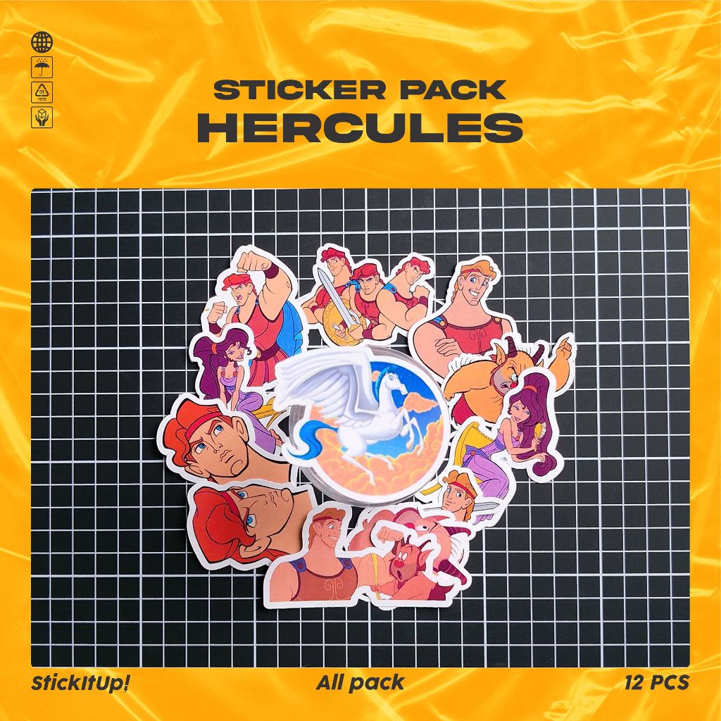 

COD✨ StickItUp Stiker Pack Kartun Hercules The Animated Series Lucu Keren Untuk Koper Laptop Skateboard