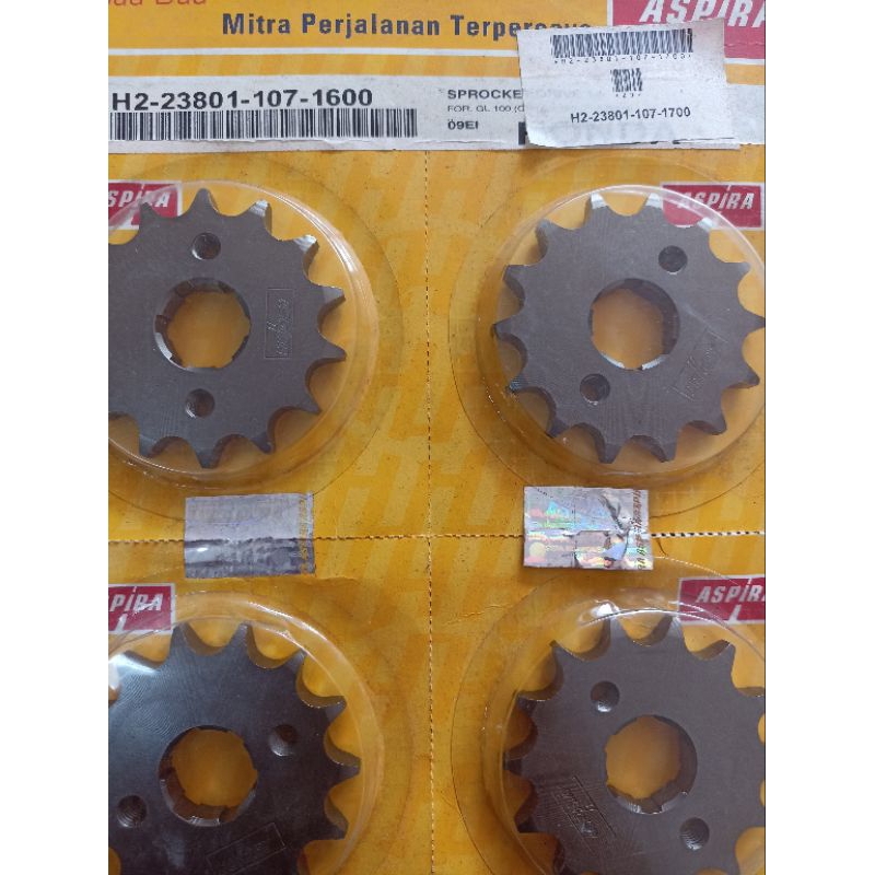 Gear depan gl100 cb100 gl100 cb100 cg 14t gir depan glpro plati 14 t aspira