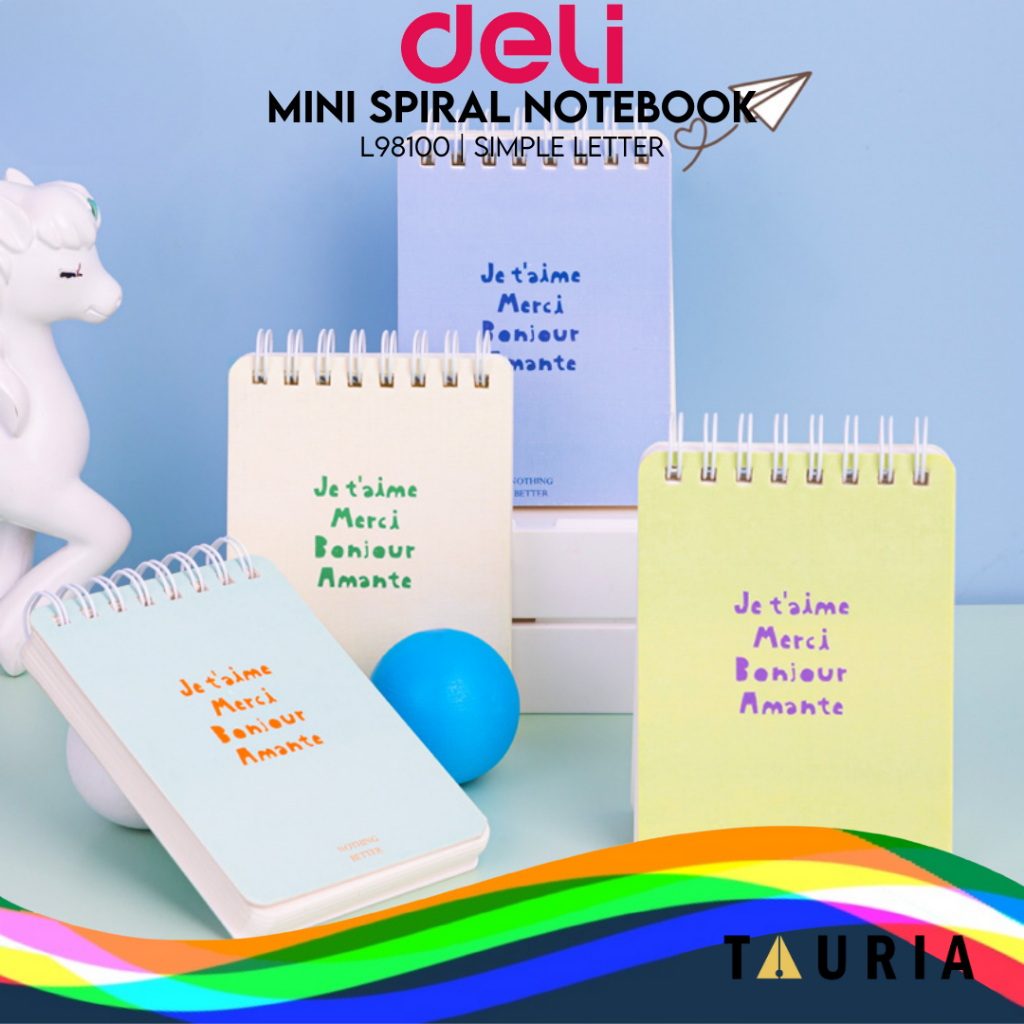 

Deli Spiral Notebook / Buku Catatan Spiral Mini 100 Lembar L98100 - SIMPLE LETTER