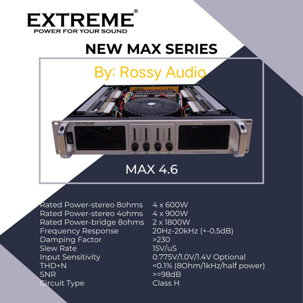 Power Extreme MAX4.6 4-channel Amplifier Class H