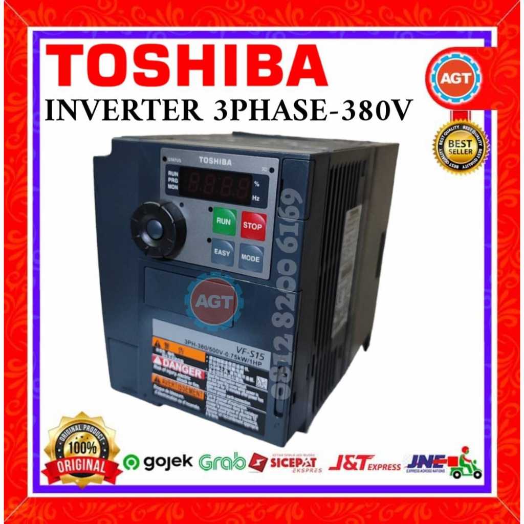 VFS15 - 4075P - 7.5KW 10HP 3PHASE INVERTER TOSHIBA - HARGA TERMURAH