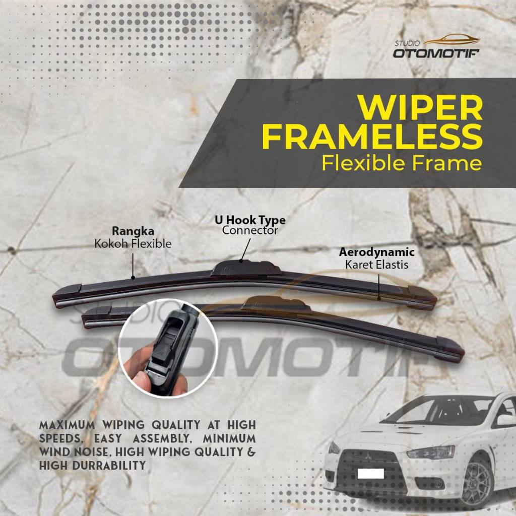 WIPER LANCER EVO 10 GLXI FRAMELESS / WIPER MOBIL LANCER EVO 10 GLXI 2 PCS