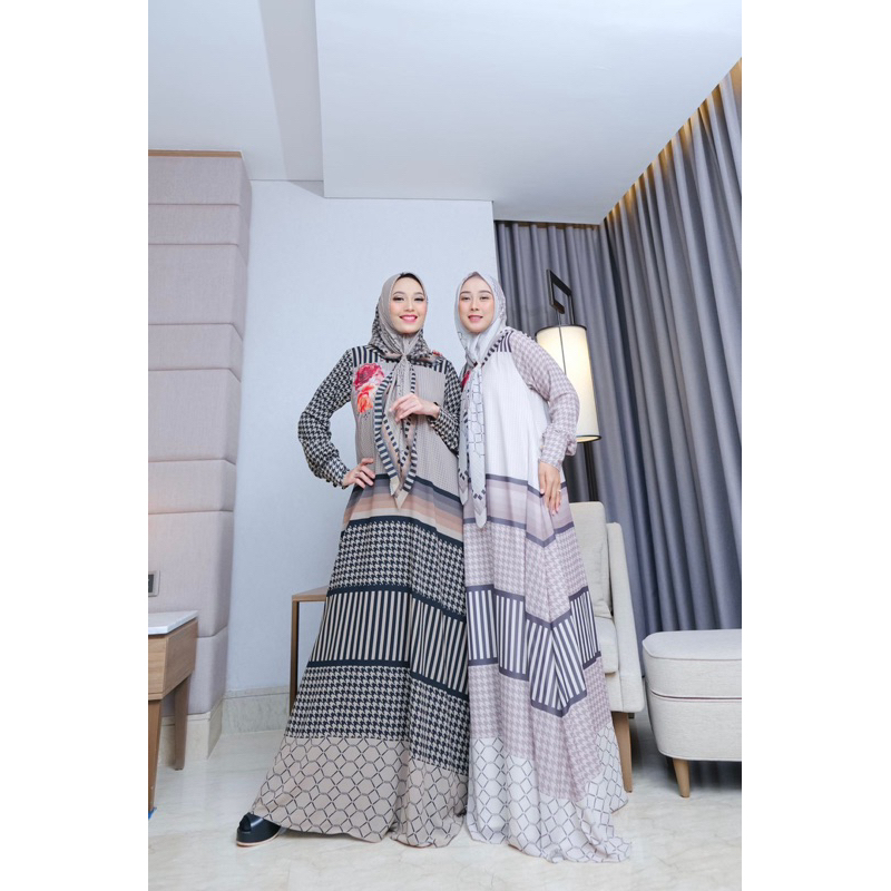 ABIGAIL SERIES BY JOZA ARINA CLOTHING GAMIS DRESS BUSUI SCARFT BUNGA SALUR