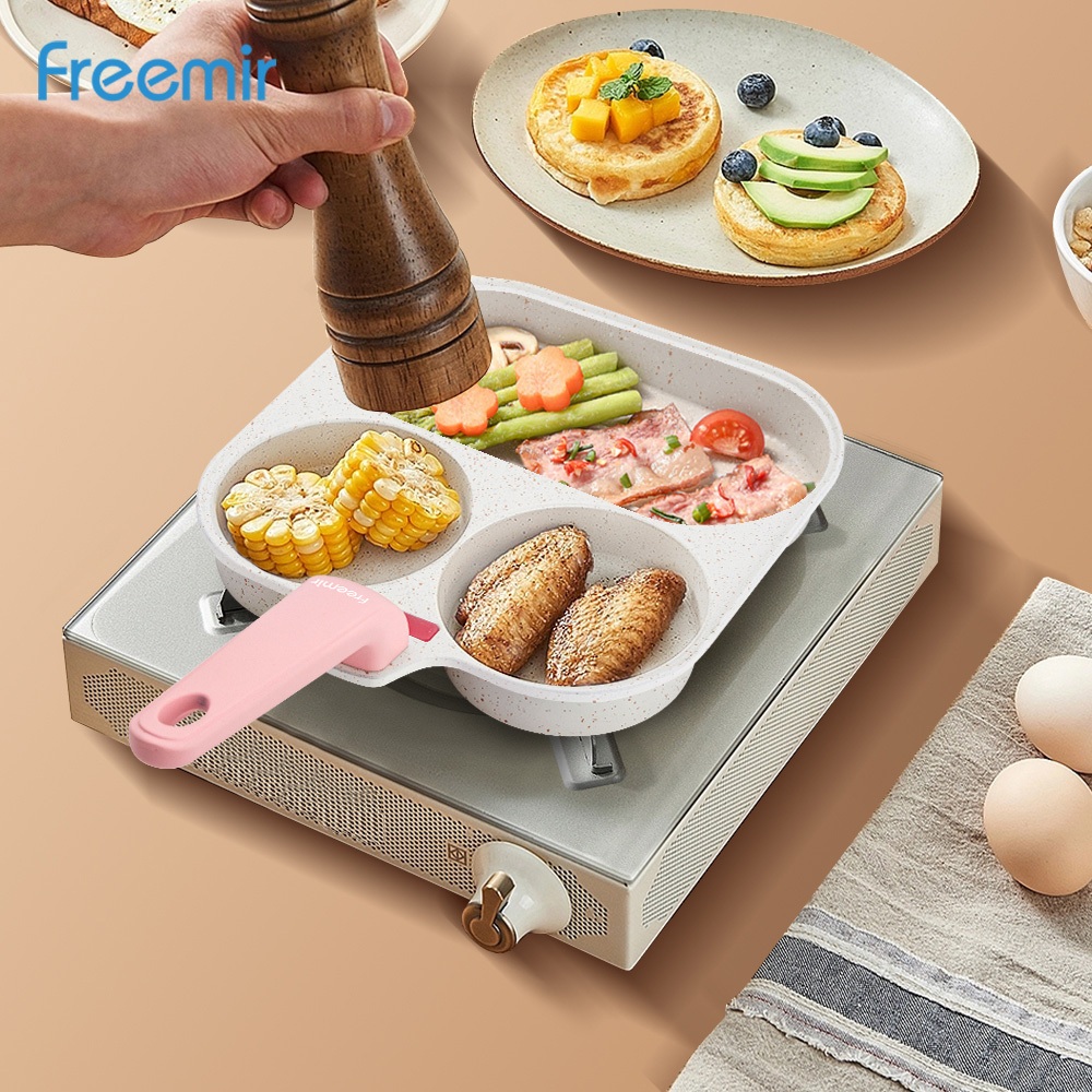 NEW [LIVE] Wajan 3in1 Sekat Anti Lengket Pink