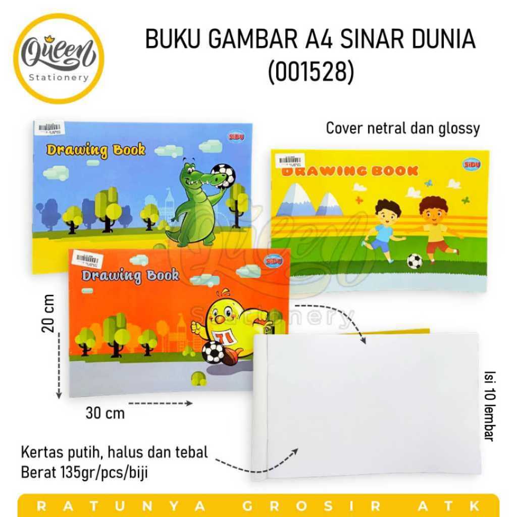 

1 PCS BUKU GAMBAR A4 SINAR DUNIA / DRAWING BOOK / BUKU GAMBAR SIDU (001528)