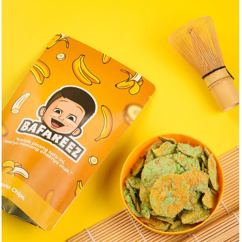 

Bafareez Chips ,Keripik Pisang rasa Coklat,Vanila, dan Matcha