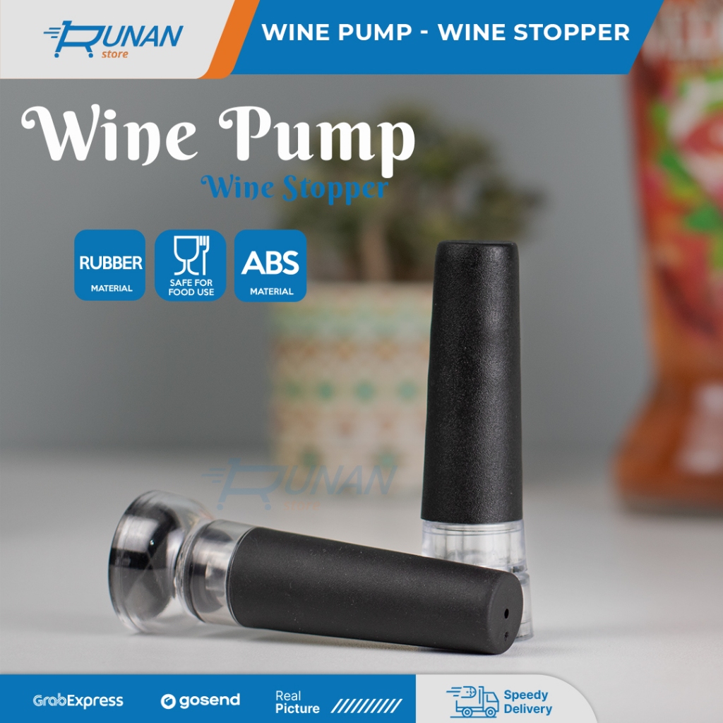 Wine pump - Wine Stopper - Pompa Botol Wine Karet Cork Botol Wine