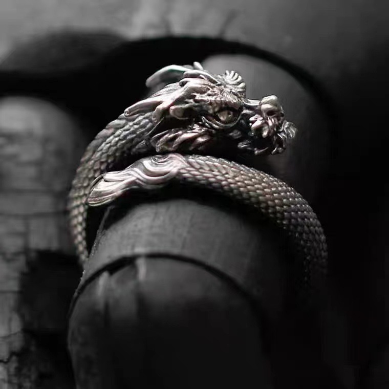 Cincin Naga Buntut Mewah S925 - Dragon Tail Elegant Sterling Silver 925 Premium Wrapped Ring Import 