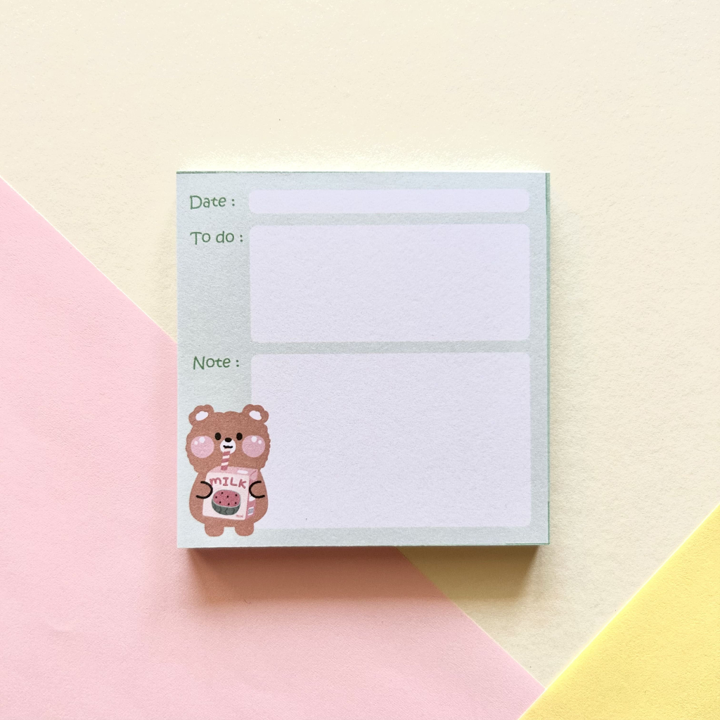 

HOUI - Memopad Lucu Cute Colorful // To Do Memo Green 8x8 cm