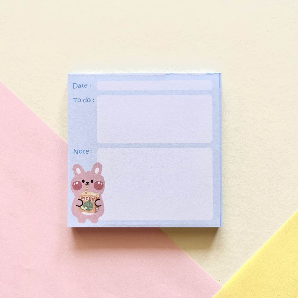 

HOUI - Memopad Lucu Cute Colorful // To Do Memo Biru 8x8cm