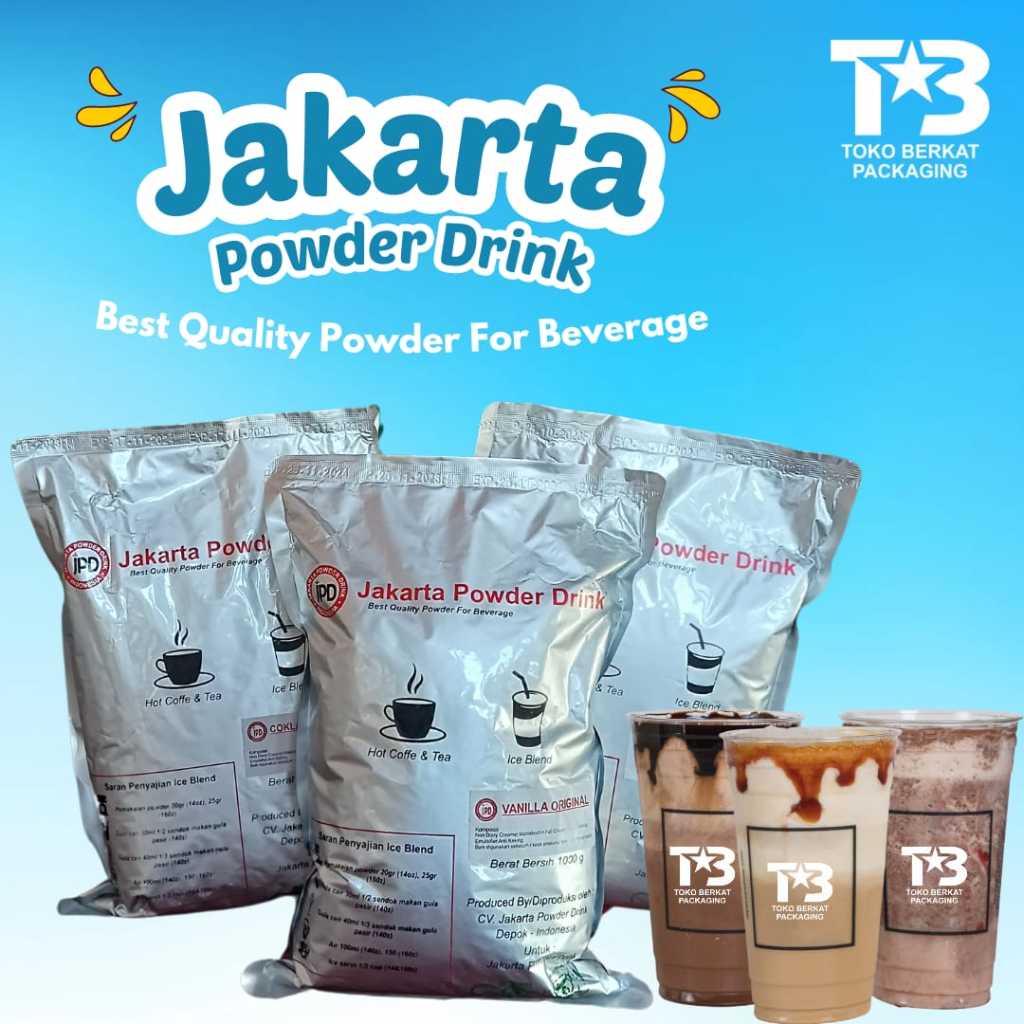 

JAKARTA POWDER DRINK 1 KG VARIAN COKLAT DAN BUAH/JPD RASA/MINUMAN SERBUK/ICE BLEND/BUBUK MINUMAN ANEKA RASA