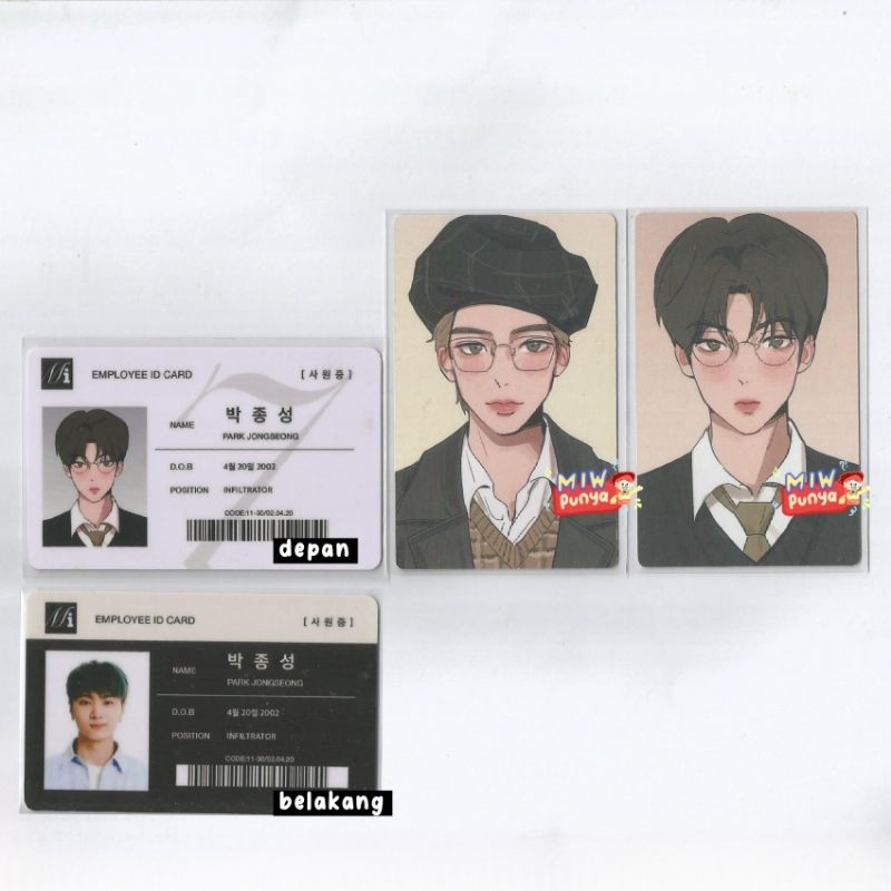( enhypen fanart ) en-m7stery jake sim jaeyun park jongseong jay pc photocard pvc id card art by spi