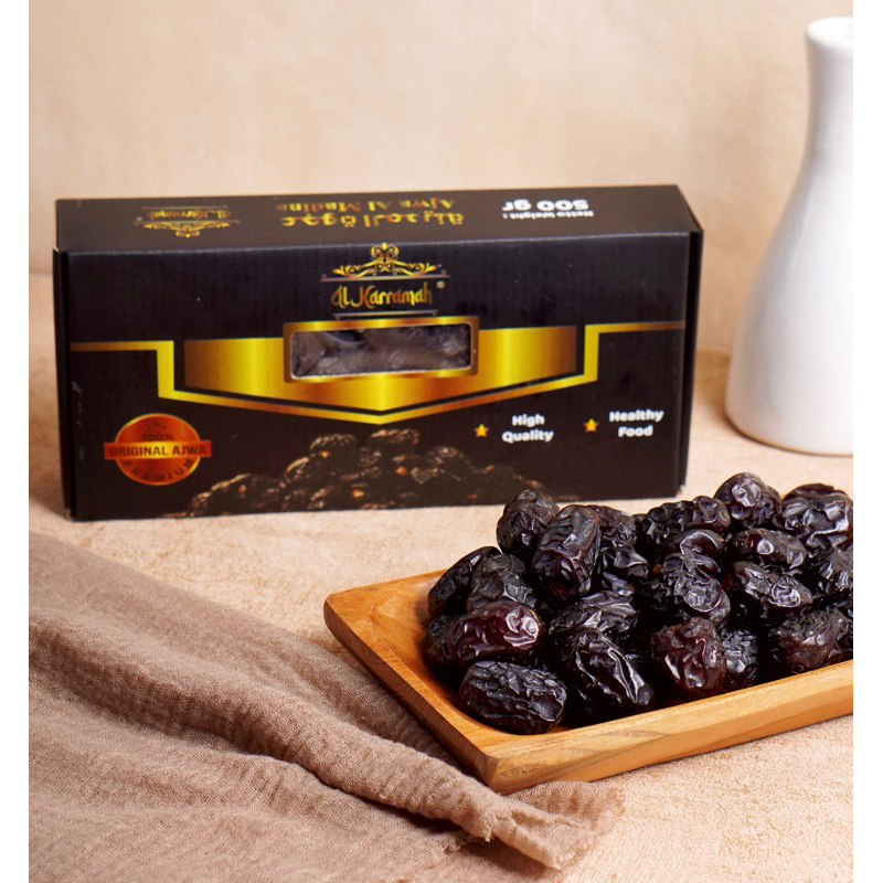 

Kurma Ajwa 500 Gr | Kurma Nabi Original | Kurma Azwa Premium
