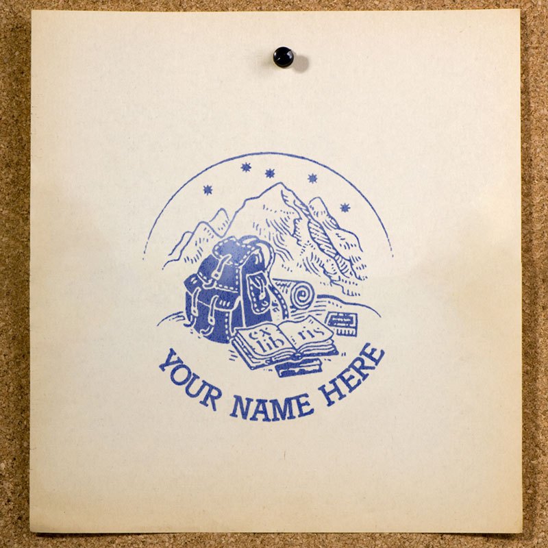 

Stempel Buku Perpustakaan Ex Libris Stamp Custom Nama SE-19