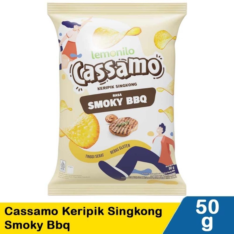 

Lemonilo Cassamo Keripik Singkong Smoky Bbq 50G