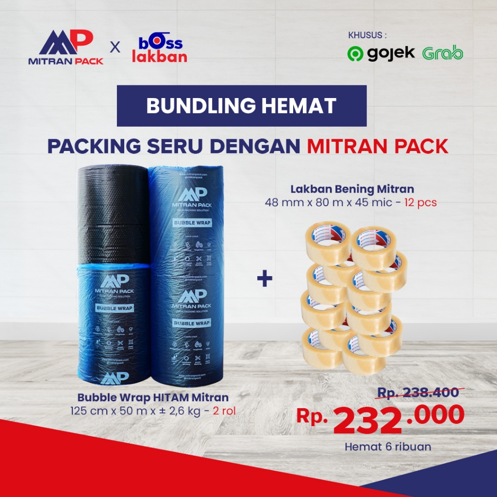 

Bundling Hemat! Packing Seru dengan Bubble Wrap dan Lakban Mitran Pack