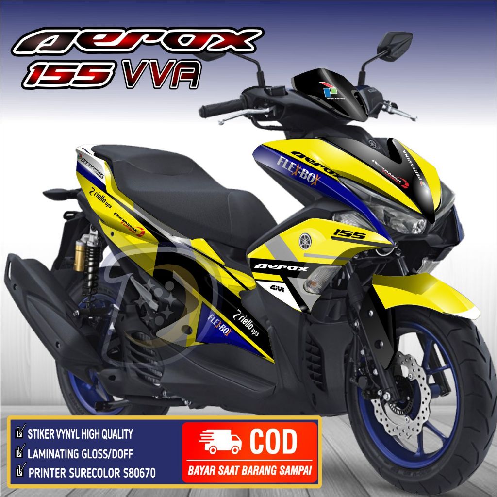 Decal Aerox 155 VVA Lama Striping AEROX 155 Lama Stiker Aerox 155 Old Ducati