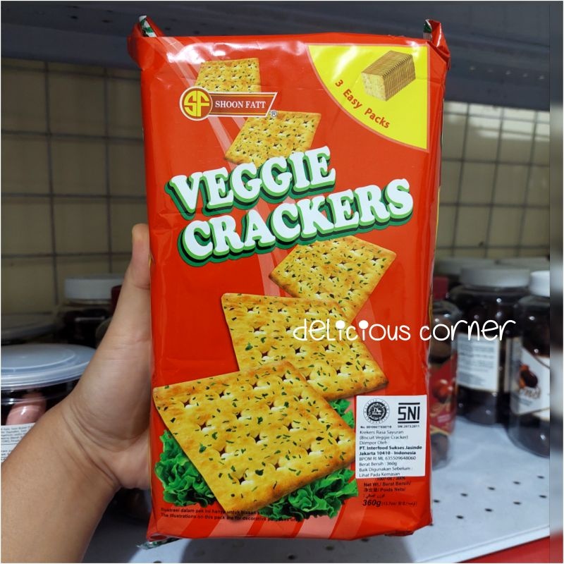 

Veggie Crackers 360g Shoon Fatt krekers rasa sayuran