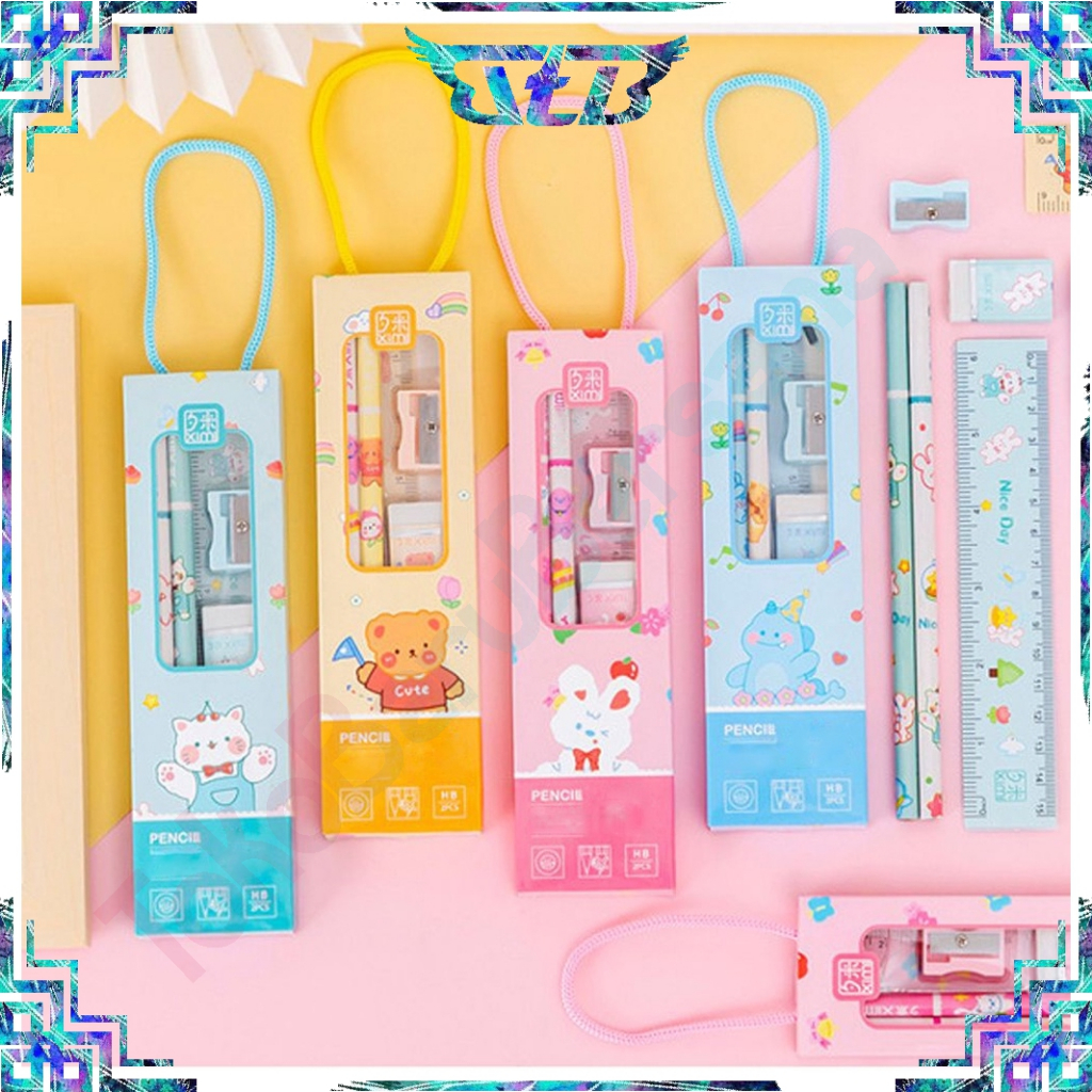 

TBB STATIONERY PAKET ALAT TULIS 5 IN 1 / ALAT TULIS SET 5 IN 1 / PERLENGKAPAN MENULIS S084
