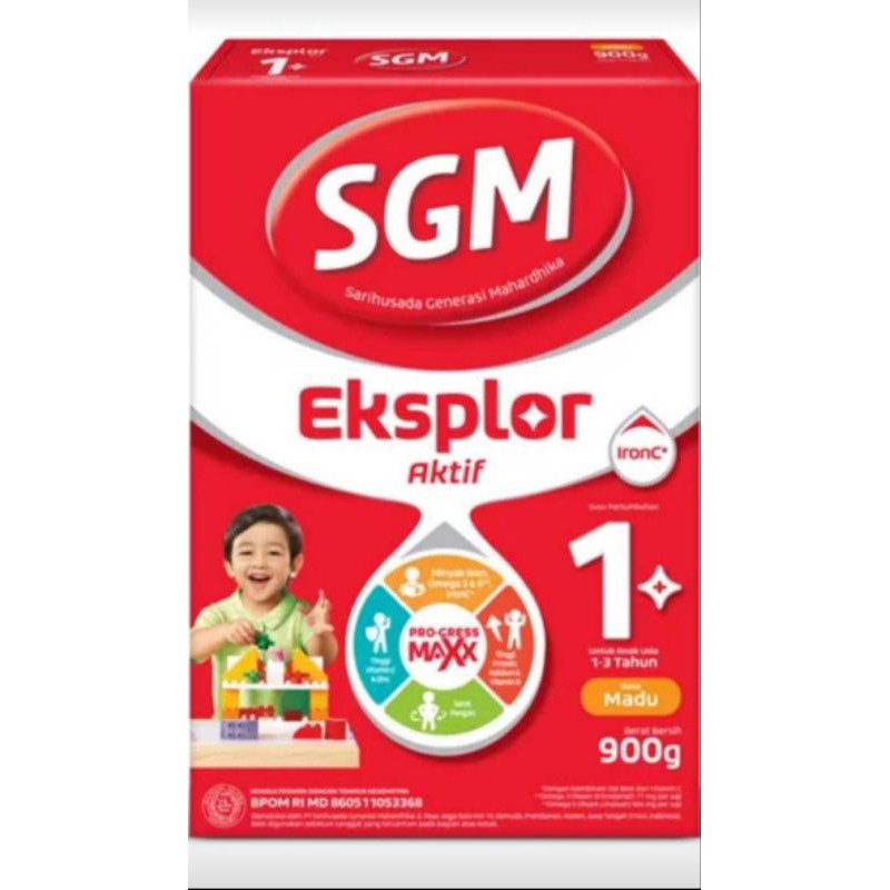 susu sgm 1+ (1-3 tahun) 900g vanila&madu