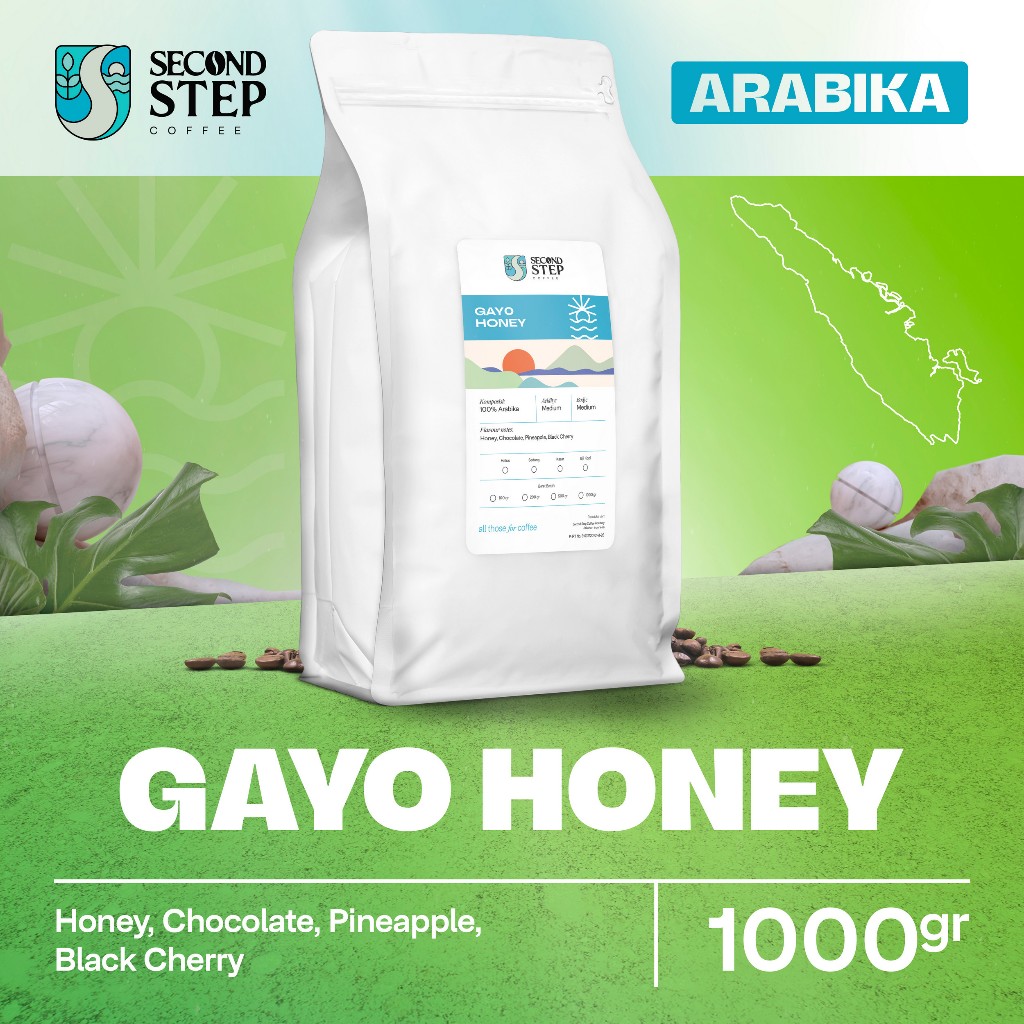 

Biji Kopi Bubuk Arabika Gayo Honey Arabica Coffee Beans Manual Brew 1Kg