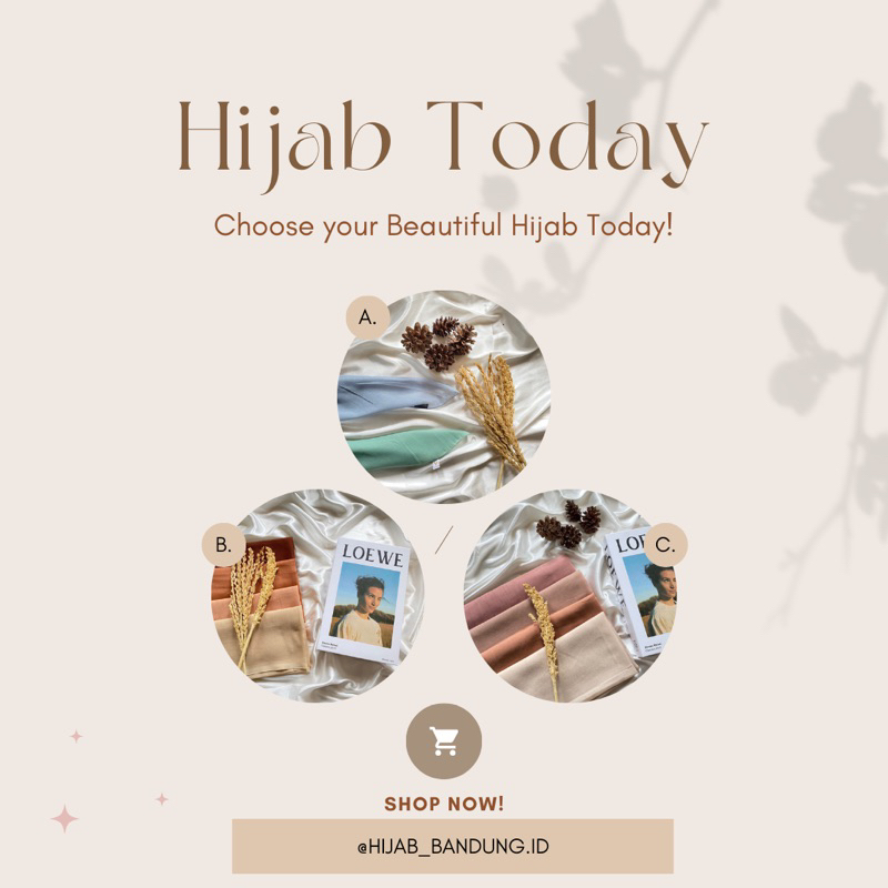 VARISHA Kerudung segi empat paris polos VARISHA Collection